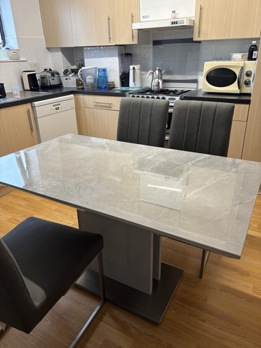 Marble dining table - dining,