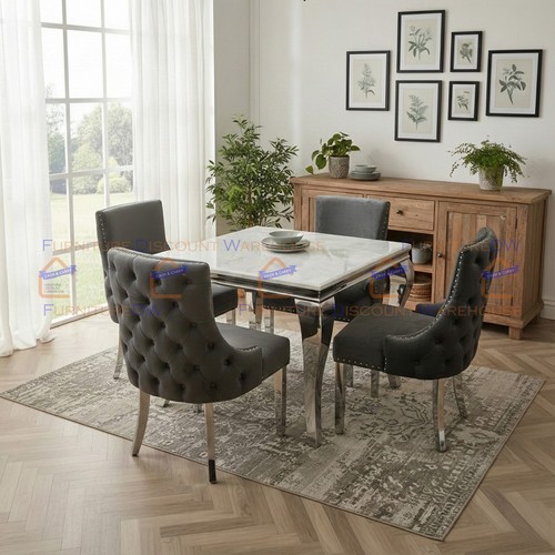 Louis 100cm square white - square,