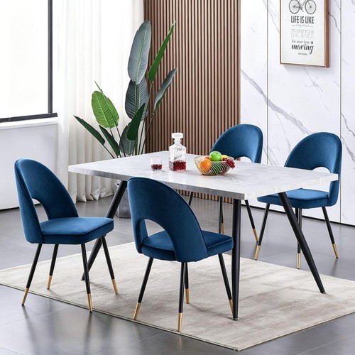 Marble effect dining table and - marble,