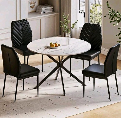 Marble effect drop - leaf, round