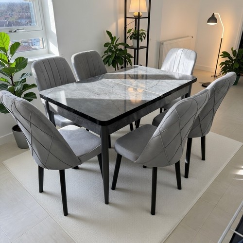 Wooden grey marble effect - wooden,
