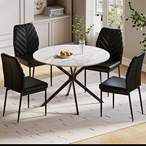 Marble effect drop leaf round - effect,