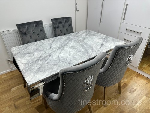 Grey marble dining - grey, table
