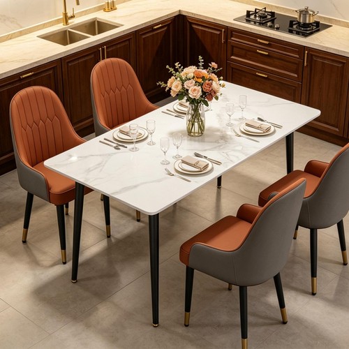 Solid marble dining table and - dining,