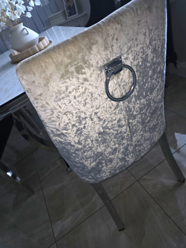 7pc dining table 6 - dining, velvet