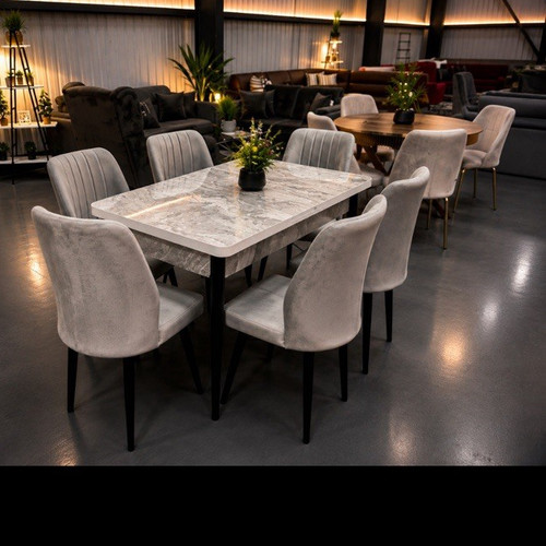 Grey marble effect rectangular - grey,