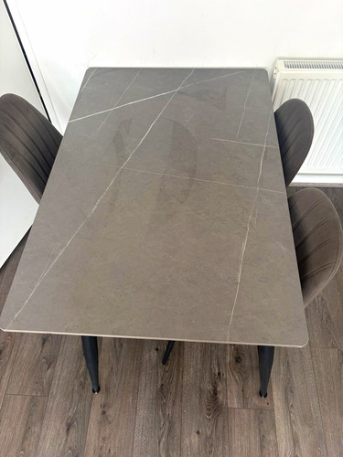 Grey marbled rectangular - grey,