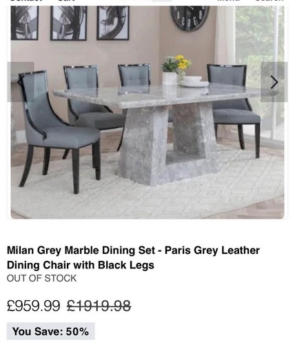 Marble dining table seater - dining,