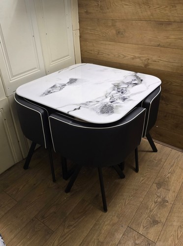 Wood marble dining table and - table,