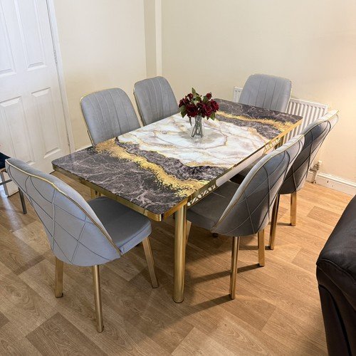 Tempered glass grey gold - glass,