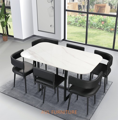 Marble ceramic dining table - ceramic,