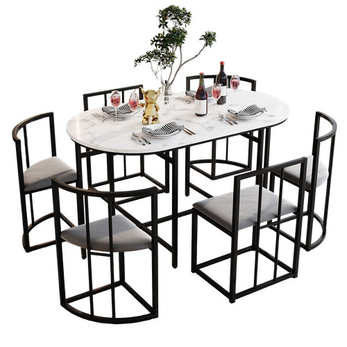 Dining table and chairs set - dining,