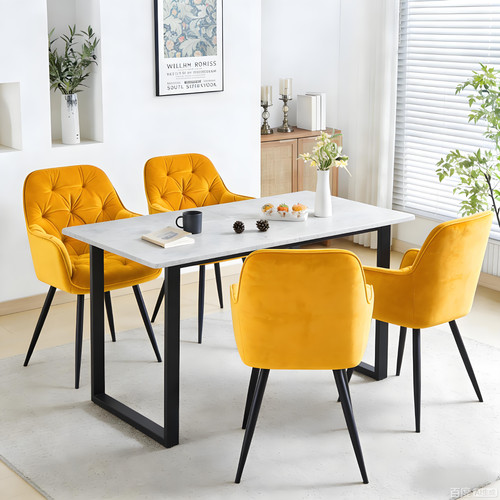 Wooden dining table and 4pcs - table,