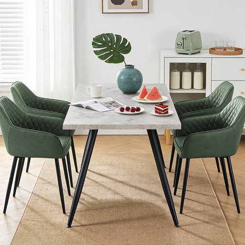 Marble effect dining table - marble,
