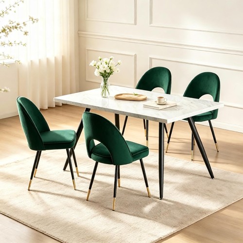 Marble effect dining table and - marble,