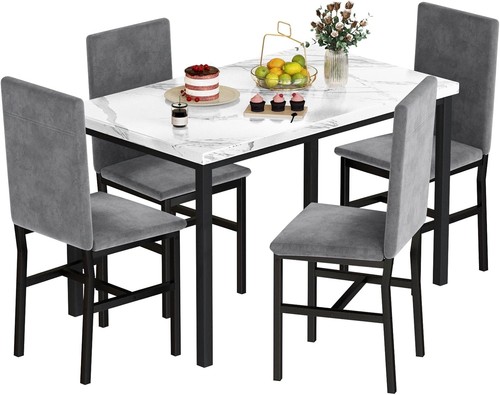 Piece faux marble dining - faux,