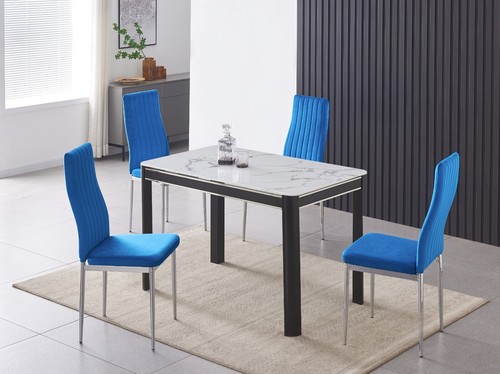 Dining table set white - table,