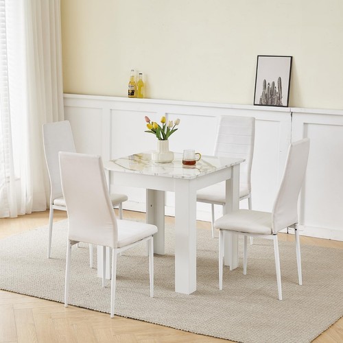 Square dining table - dining, set