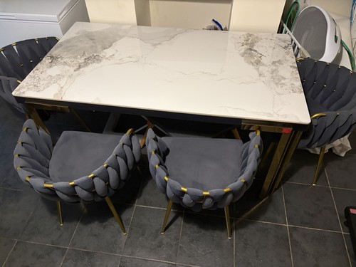 Marble dining table slightly - marble, table,